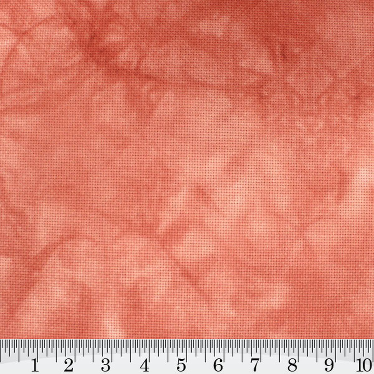 Coral Hand Dyed Effect Cross Stitch Fabric